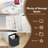 Bureau kleine computertafel met printerplank toetsenbordplank en afneembare stoffen lade pc tafel 100 x 40 x 87 cm wit 4