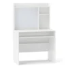 Bureau met magnetisch prikbord kleine computertafel met opzetstuk toetsenbordlade en verstelbare plank pc tafel voor thuiskantoor 2