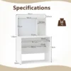 Bureau met magnetisch prikbord kleine computertafel met opzetstuk toetsenbordlade en verstelbare plank pc tafel voor thuiskantoor 3