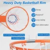 Φ38,5cm basketbalhoepel voor wandmontage met all weather net stevige universele basketbalrand voor gebruik binnen en buiten oranje 5