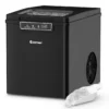 Compacte ijsblokjesmachine 9 kogeltjes ijs / 8 minuten 12 kg/dag ijsmachine met ijslepel en emmer 35 x 25 x 29,5 cm zwart 1