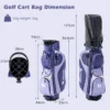 Complete dames golfclubset 11 delige set golfclubs rechtshandig met draagtas en regenhoes paars 2