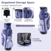 Complete dames golfclubset 11 delige set golfclubs rechtshandig met draagtas en regenhoes paars 3