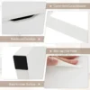 Computerbureau met opklapbaar bovenblad modern laptopbureau met verborgen vak en 2 open opbergplanken studeertafel wit 6