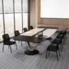 Conferentiestoelen set van 2 bezoekersstoelen met armleuningen rugleuning van netstof en gevoerde zitting bureaustoelen tot 150 kg belastbaar 7