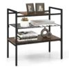 Consoletafel industriële ingangtafel metalen frame met legplanken smalle console bijzettafel voor woonkamer planken organisers 2
