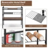 Consoletafel industriële ingangtafel metalen frame met legplanken smalle console bijzettafel voor woonkamer planken organisers 7