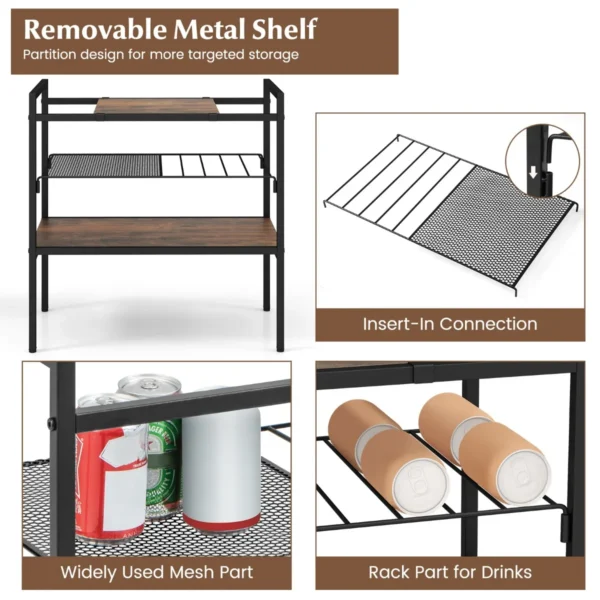 Consoletafel industriële ingangtafel metalen frame met legplanken smalle console bijzettafel voor woonkamer planken organisers 7