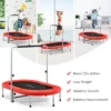 Dubbele trampoline voor 2 personen opvouwbare trampoline met verstelbare leuning en veiligheidsmat 154 x 89 x 92 132cm 6