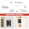 Dubbele trampoline voor 2 personen opvouwbare trampoline met verstelbare leuning en veiligheidsmat 154 x 89 x 92 132cm 7