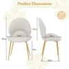 Eetkamerstoelen set van 2 accentstoelen met gebogen rugleuning gestoffeerde stoel woonkamerstoel tot 150 kg belastbaar keukenstoel 2