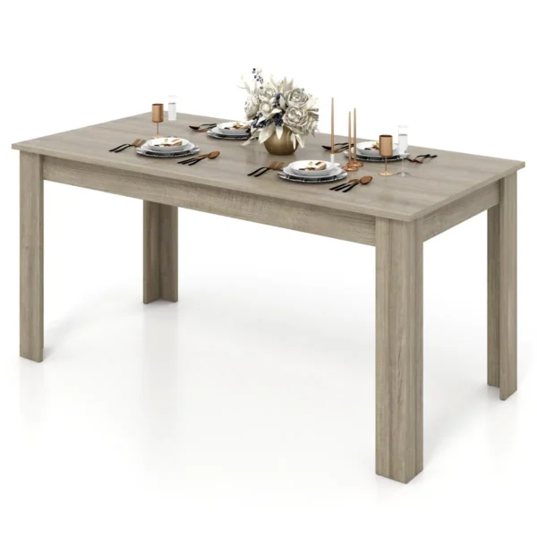Eettafel van hout 160 x 80 cm grote tafel rechthoekige keukentafel eetkamertafel voor 6 8 personen moderne houten tafel voor keuken 1
