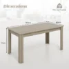 Eettafel van hout 160 x 80 cm grote tafel rechthoekige keukentafel eetkamertafel voor 6 8 personen moderne houten tafel voor keuken 3