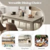Eettafel van hout 160 x 80 cm grote tafel rechthoekige keukentafel eetkamertafel voor 6 8 personen moderne houten tafel voor keuken 7