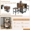 Eettafelset voor 2 personen keukentafel met uittrekbaar tafelblad en inklapbaar metalen frame eetkamertafelset met wielen incl. 2 krukken 5
