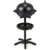 Elektrische barbecue 2 in 1 tafelgrill & staande grill met 2 zone grillplaat elektrische grill met kruidenrek en standaard anti aanbaklaag 2