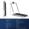 Elektrische loopband 1 12 km/u led display opvouwbare hometrainer fitnessapparaat 120 kg zilver 2