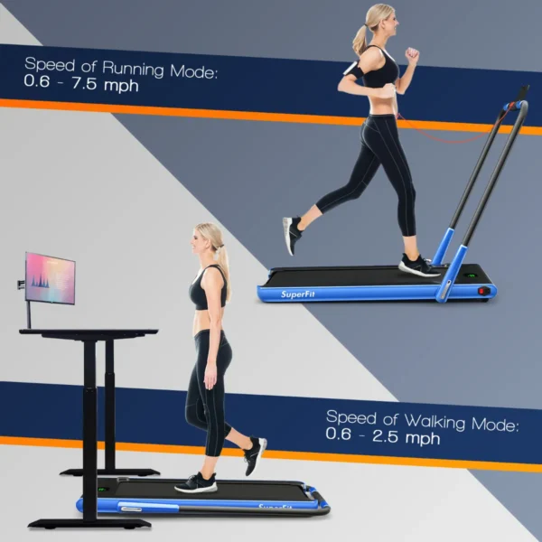 Elektrische loopband 1 12 km / u led display opvouwbare hometrainer fitnessapparatuur 120 kg marine 4