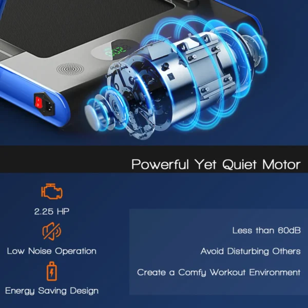 Elektrische loopband 1 12 km / u led display opvouwbare hometrainer fitnessapparatuur 120 kg marine 5