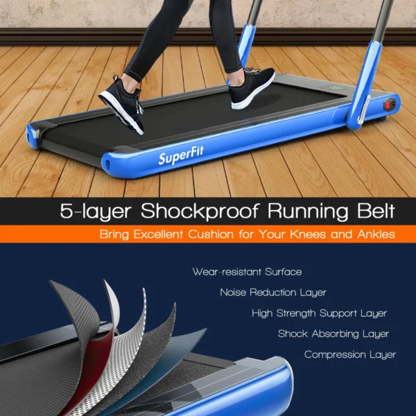 Elektrische loopband 1 12 km / u led display opvouwbare hometrainer fitnessapparatuur 120 kg marine 6