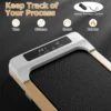 Elektrische loopband 1 6 km/h loopband met afstandsbediening led display 15 programma's onder bureau of bed (grijs) 4