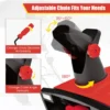 Elektrische sneeuwblazer met ledlampen en 15 a motor 50 cm werkbreedte 25 cm werkhoogte bekabelde ontruimingsmachine rood 5