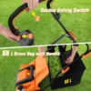 Elektrische verticuteermachine en gazonbeluchter 15a 2 in 1 gazonverticuteermachine met hoogteverstelling in 3 standen oranje 7