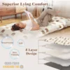 Futon matras vloer rollmatras tatami mat met wasbare hoes draagbare & opvouwbare slaapmat 90 cm bruin 3