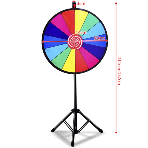 Gelukswiel 24 inch gelukswiel om te draaien draaischijf kleur wiel spellen voor loterijspellen woordspelingen diameter 60 cm 2