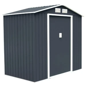 Gereedschapsschuur tuinhuis inclusief metalen fundering 213 x 127 x 185 cm donkergrijs 1