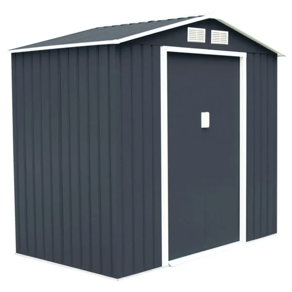 Gereedschapsschuur tuinhuis inclusief metalen fundering 213 x 127 x 185 cm donkergrijs 1