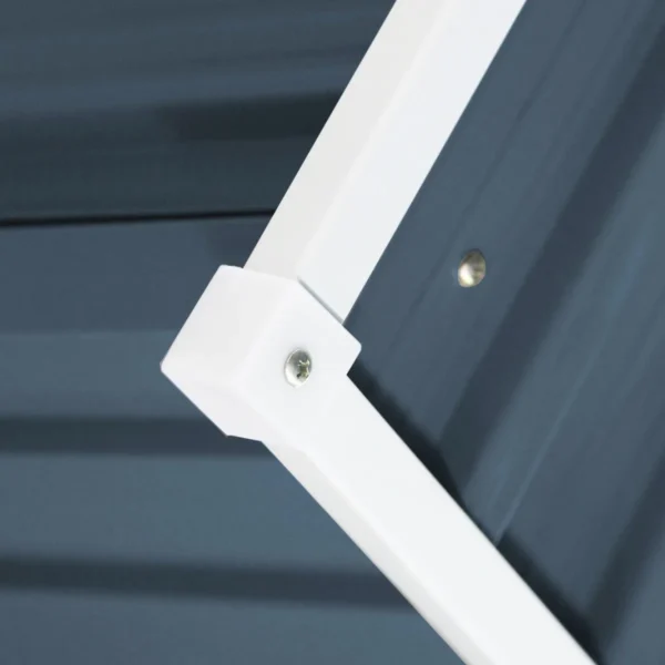 Gereedschapsschuur tuinhuis inclusief metalen fundering 213 x 127 x 185 cm donkergrijs 4