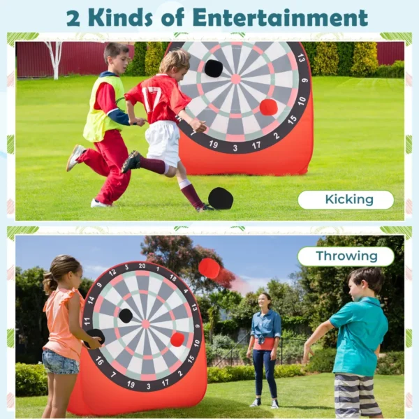 Groot bal gooi doel voor kinderen 4 kleverige ballen draagtas reuze buitenspelen en activiteiten voor familiefeesten tuin rood 6
