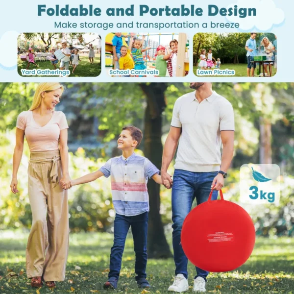Groot bal gooi doel voor kinderen 4 kleverige ballen draagtas reuze buitenspelen en activiteiten voor familiefeesten tuin rood 7