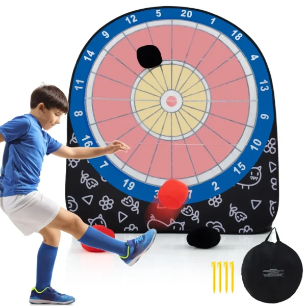 Groot bal gooi doel voor kinderen 4 kleverige ballen draagtas reuze buitenspelen en activiteiten voor familiefeesten tuin zwart 1