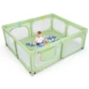 Grote babybox met 50 oceaanballen en 4 handringen kruipruimte met ademend net box voor peuters 189 x 158 x 68 cm (groen) 2