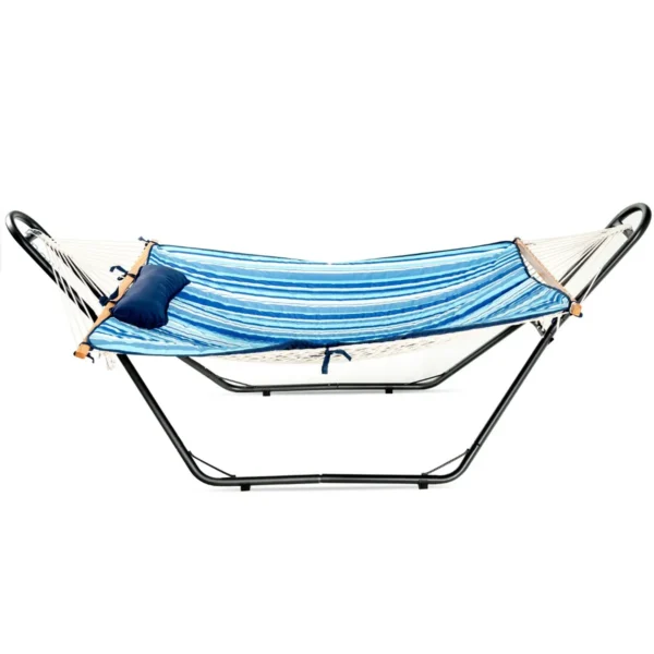 Hangmat standaard zwaar uitgevoerd stalen hangmat met 2 kettingen & 2 s haken weerbestendig materiaal solide stalen frame 3