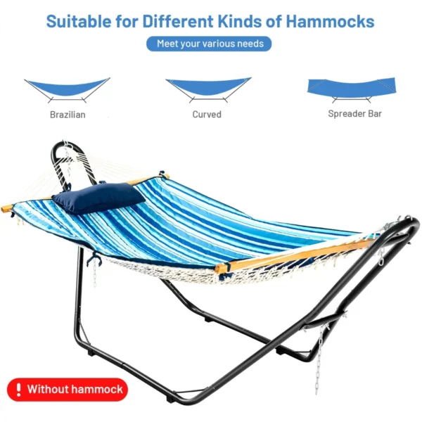 Hangmat standaard zwaar uitgevoerd stalen hangmat met 2 kettingen & 2 s haken weerbestendig materiaal solide stalen frame 6