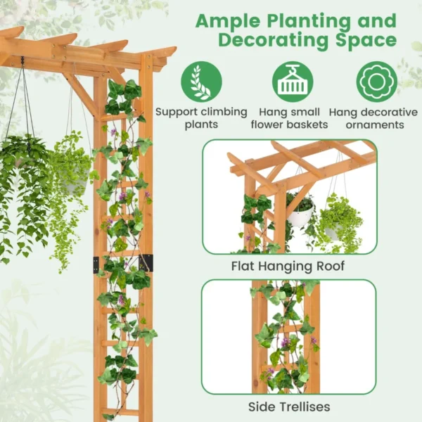 Houten tuinboog klimplantenrek van massief hout verlichting ballonnen trouwboog voor ceremonies en feesten decoratie voor gazon m 4