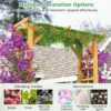 Houten tuinboog klimplantenrek van massief hout verlichting ballonnen trouwboog voor ceremonies en feesten decoratie voor gazon m 6