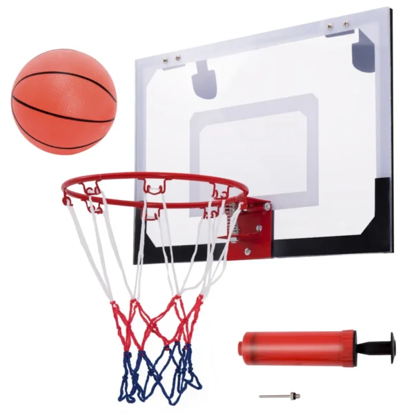 Indoor basketbalring mini basketbalring voor deur en wandmontage kinderbasketbalring backboard met bal en pomp 3