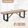 Inkombank 152,5 cm lange gang bank met metalen frame eetkamerbank bedbank 300 kg belastbaar voor slaapkamer gang eetkamer 2
