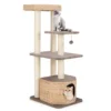 Kattenboom 131 cm kattenstaart kattentoren sisal krabpalen zitstok hangende bal afwasbare kussens 4 niveau kattenboom 1