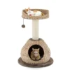 Kattenboom huisje met natuurlijke sisal krabpaal opknoping bal kat activiteit centrum katten toren katten toren meubel 1