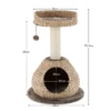 Kattenboom huisje met natuurlijke sisal krabpaal opknoping bal kat activiteit centrum katten toren katten toren meubel 3