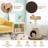 Kattenboom huisje met natuurlijke sisal krabpaal opknoping bal kat activiteit centrum katten toren katten toren meubel 4