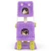 Kattenboom voor binnenkatten originele kattentoren met monsterthema en 2 privéappartementen zacht pluche krabpaal van sisal 2