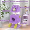 Kattenboom voor binnenkatten originele kattentoren met monsterthema en 2 privéappartementen zacht pluche krabpaal van sisal 4