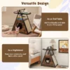 Kattenkast kattenhuis & bijzettafel & nachtkastje kast met kattenmand & 2 krabmatten & 2 planken a frame kattenmeubel voor katten 5