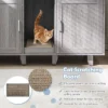 Kattenkast/tv standaard kattenhuis met 2 deuren kronkelende ingang multifunctioneel kattenmeubilair voor de woonkamer 6